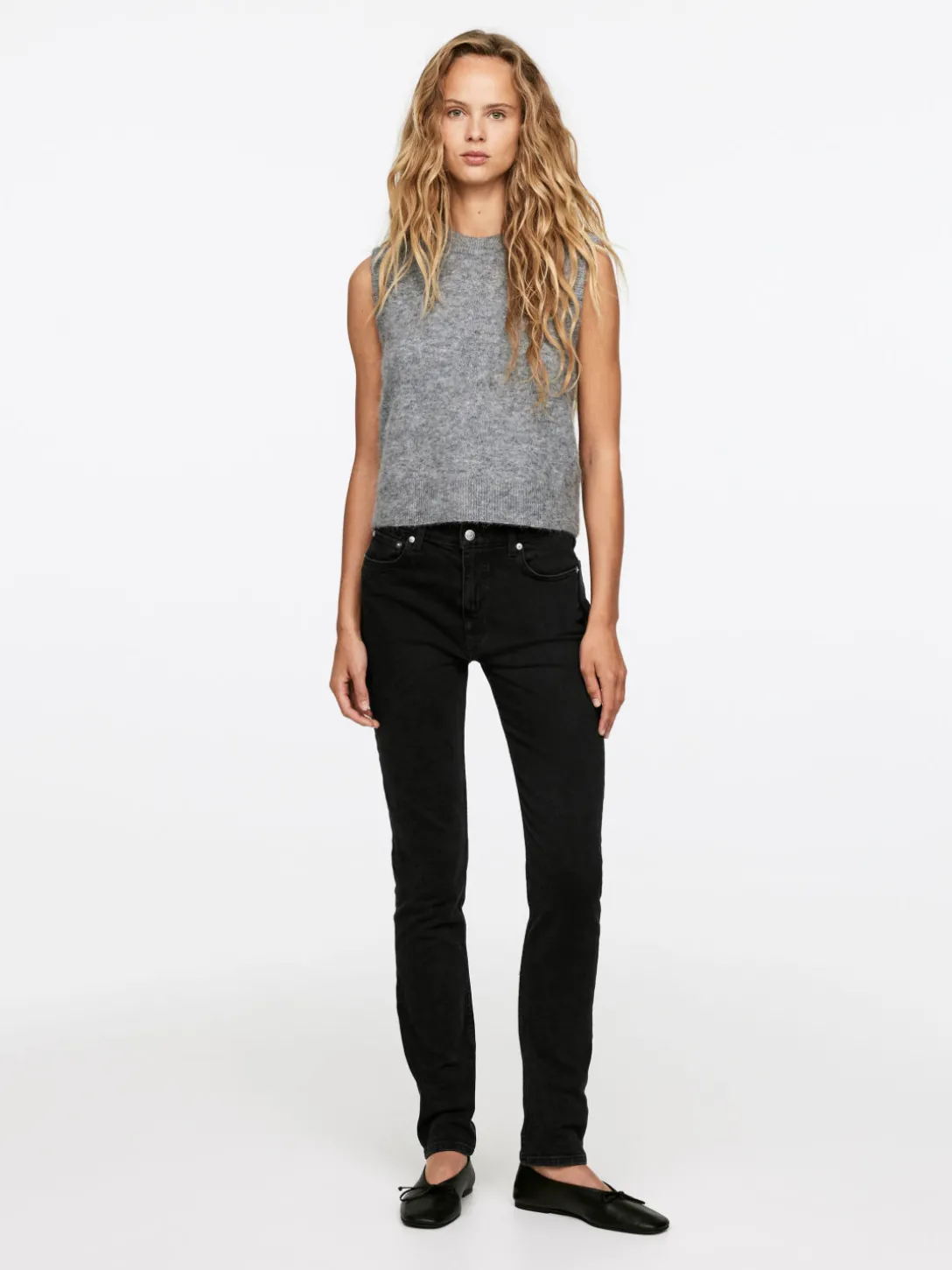AZALEA Smala Stretchjeans Med Hög Midja