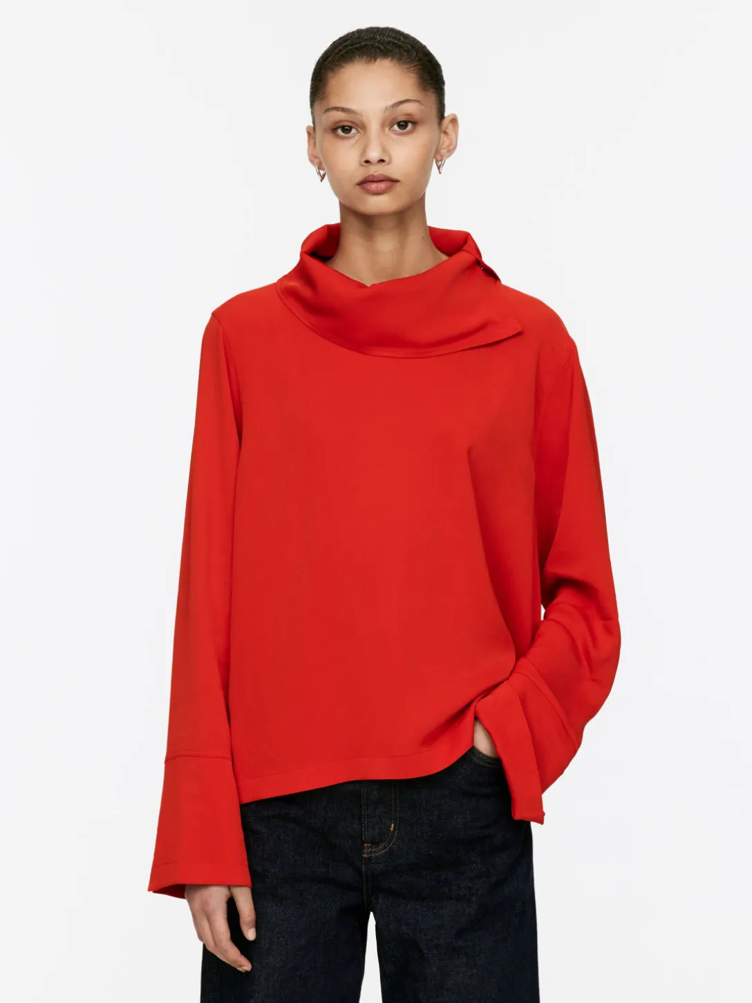Blus Med Nedvikt Krage