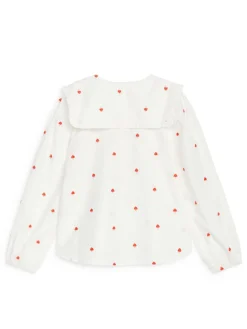 Blus Med Volangkrage