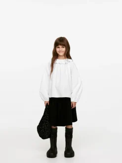 Blus Med Volangkrage