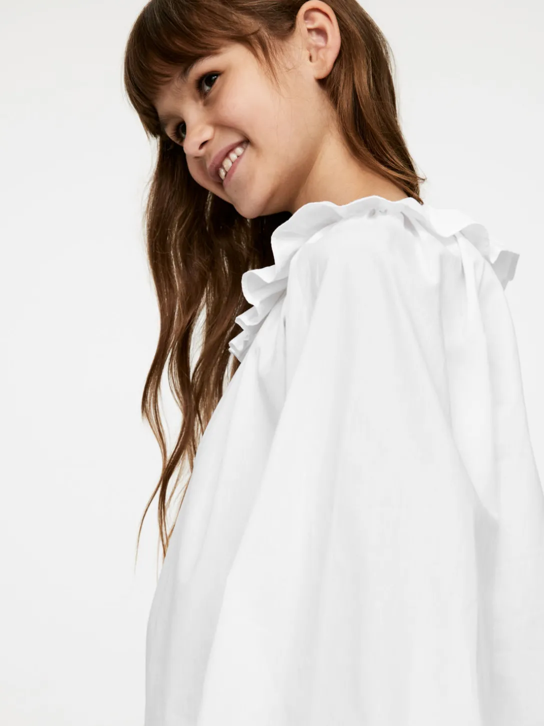 Blus Med Volangkrage