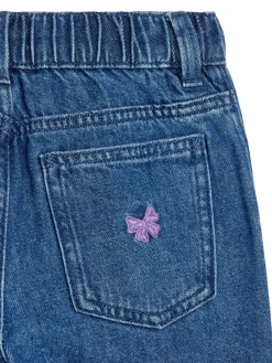 Broderade Byxor I Denim
