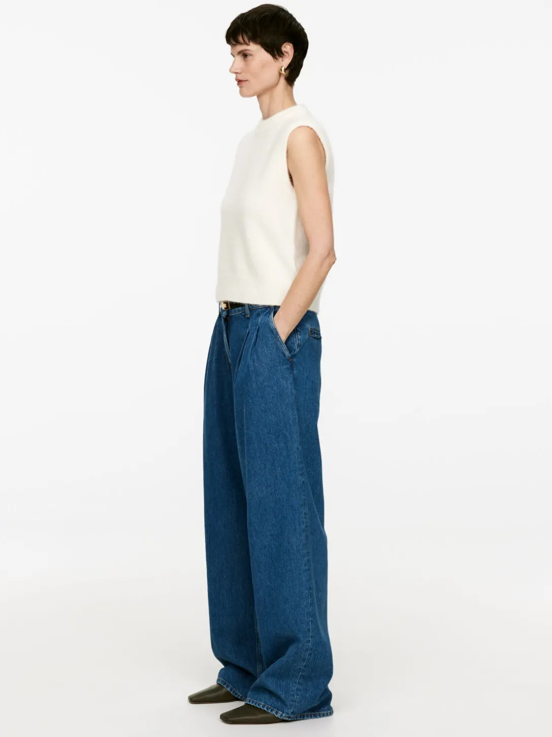 Byxa I Denim Med Vida Ben