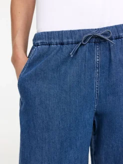 Denimbyxa Med Dragsko