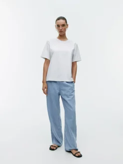 Denimbyxa Med Dragsko