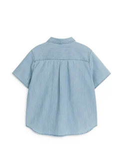 Denimskjorta Med Kort ärm