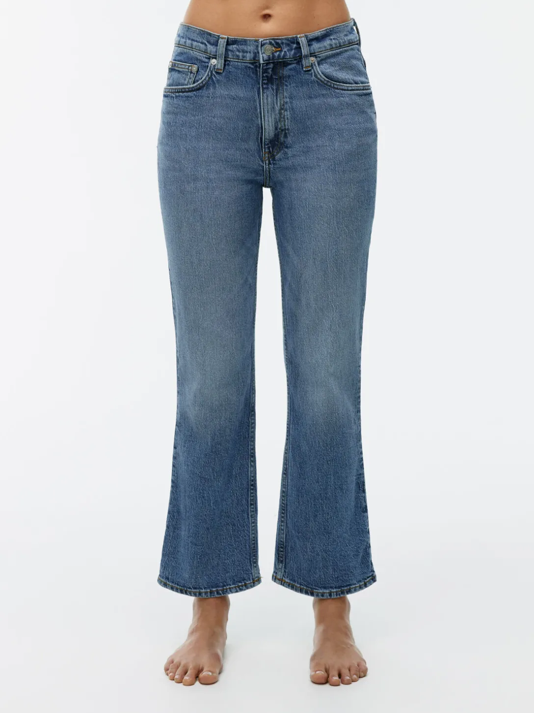 FERN CROPPED Utsvängda Stretchjeans