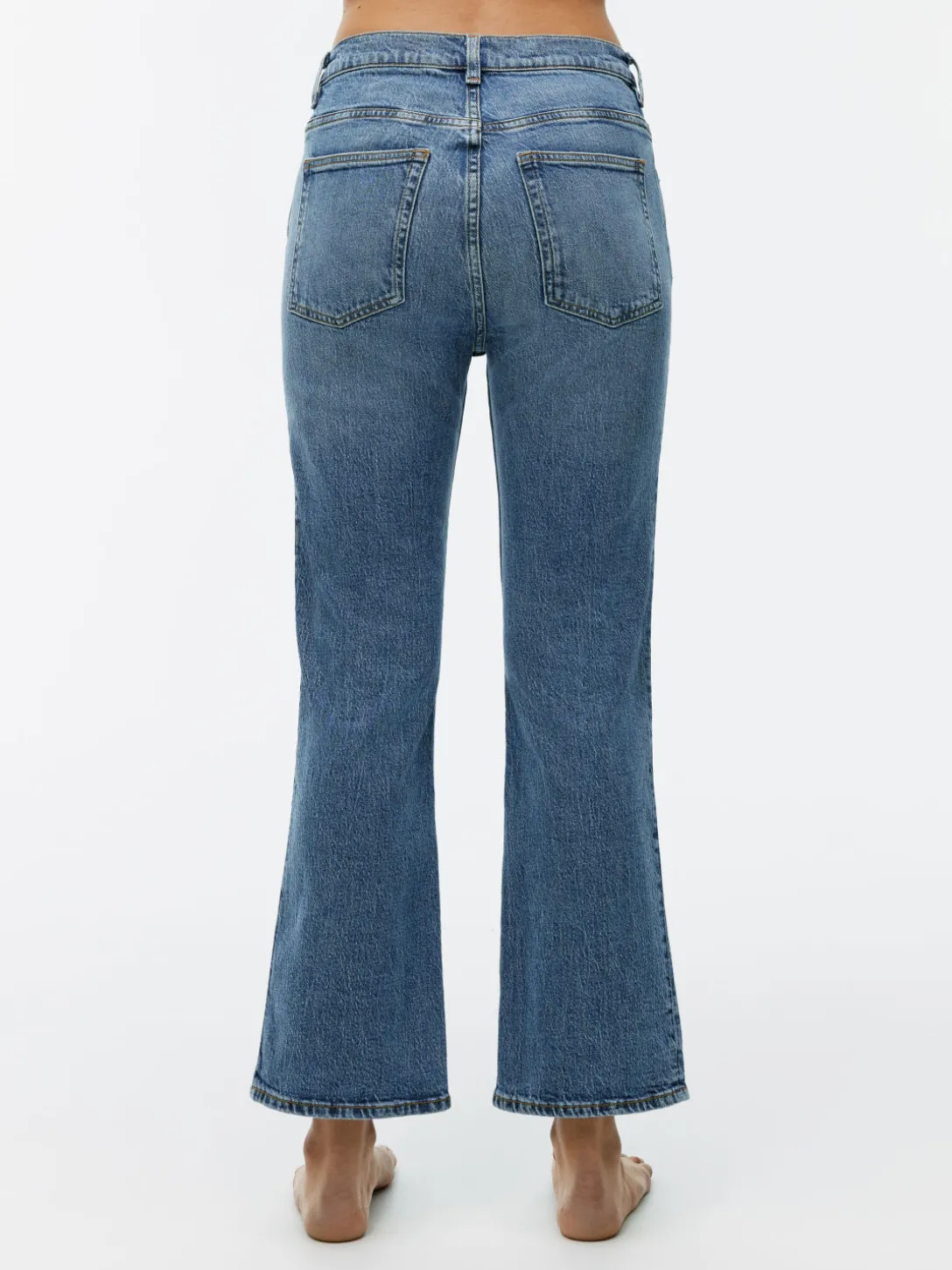 FERN CROPPED Utsvängda Stretchjeans