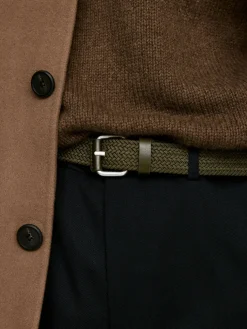 Flätat Skärp Med Läderdetaljer