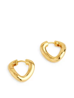Guldpläterade Vridna Hoops