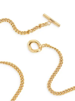 Guldpläterat Halsband Med Stavlås