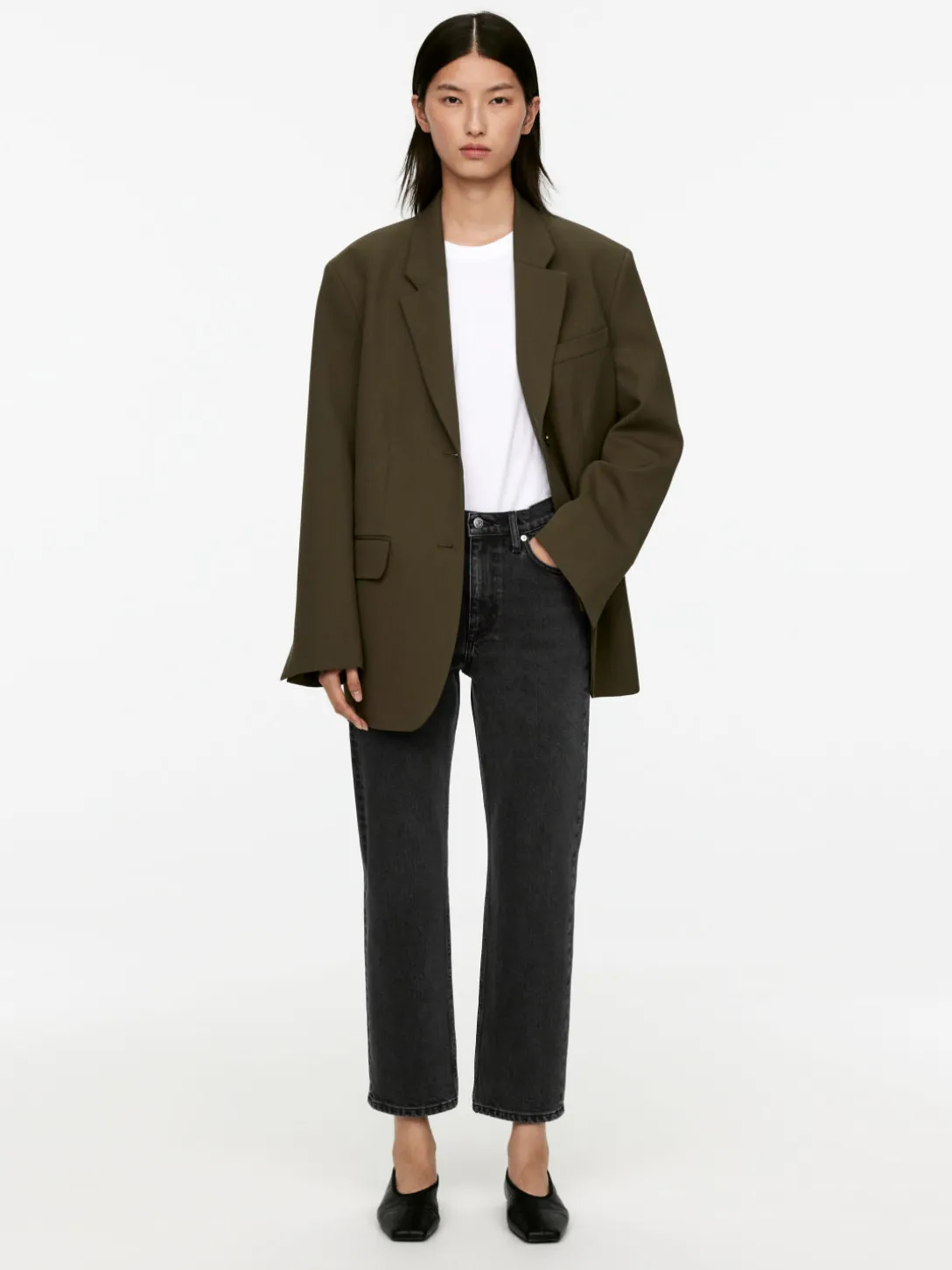 JADE CROPPED Smala Stretchjeans