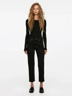 JADE CROPPED Smala Stretchjeans