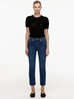 JADE CROPPED Smala Stretchjeans