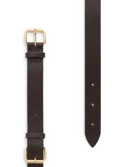 Läderskärp Med Två Spännen