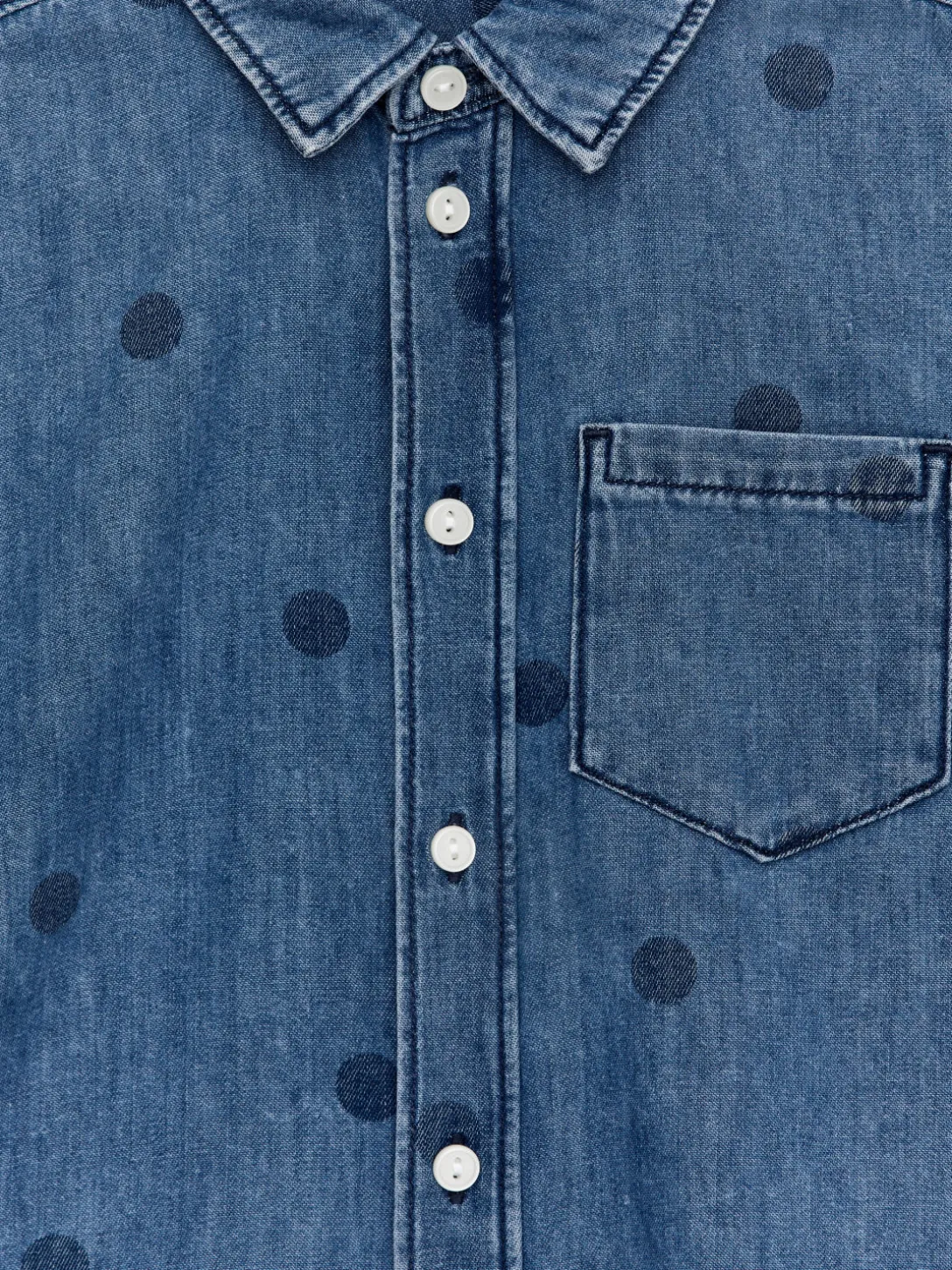 Mönstrad Skjorta I Denim