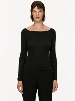 Off-shoulder-topp I Ullblandning