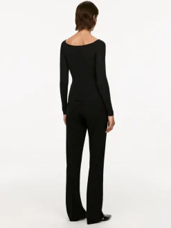 Off-shoulder-topp I Ullblandning