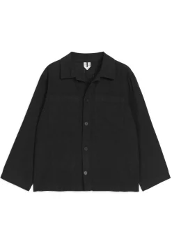 Overshirt I Linne Och Bomull