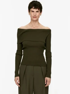 Ribbad Off Shoulder-topp