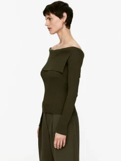 Ribbad Off Shoulder-topp