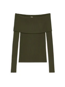 Ribbad Off Shoulder-topp