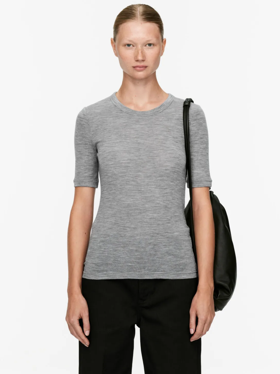 Ribbad T-shirt I Ull