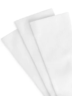 Ribbade Bomullsstrumpor, 3-pack
