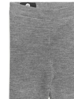 Ribbade Leggings I Ullblandning