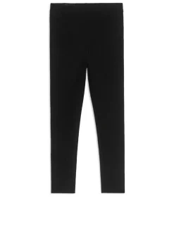 Ribbade Leggings I Ullblandning