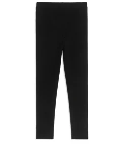 Ribbade Leggings I Ullblandning