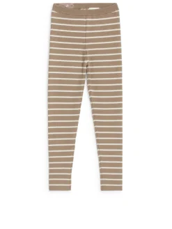 Ribbade Leggings I Ullblandning