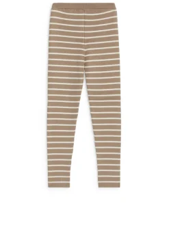Ribbade Leggings I Ullblandning