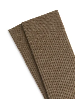 Ribbade Strumpor I Ullblandning, 2-pack