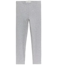Ribbade Trikåleggings