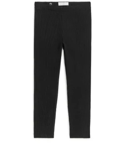 Ribbade Trikåleggings