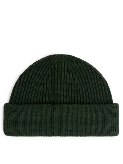 Ribbstickad Beanie I Ullmix