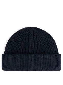 Ribbstickad Beanie I Ullmix