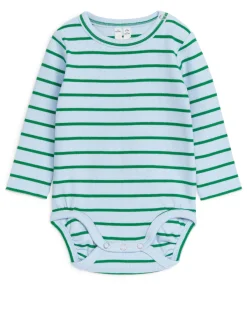 Ribbstickad Långärmad Body