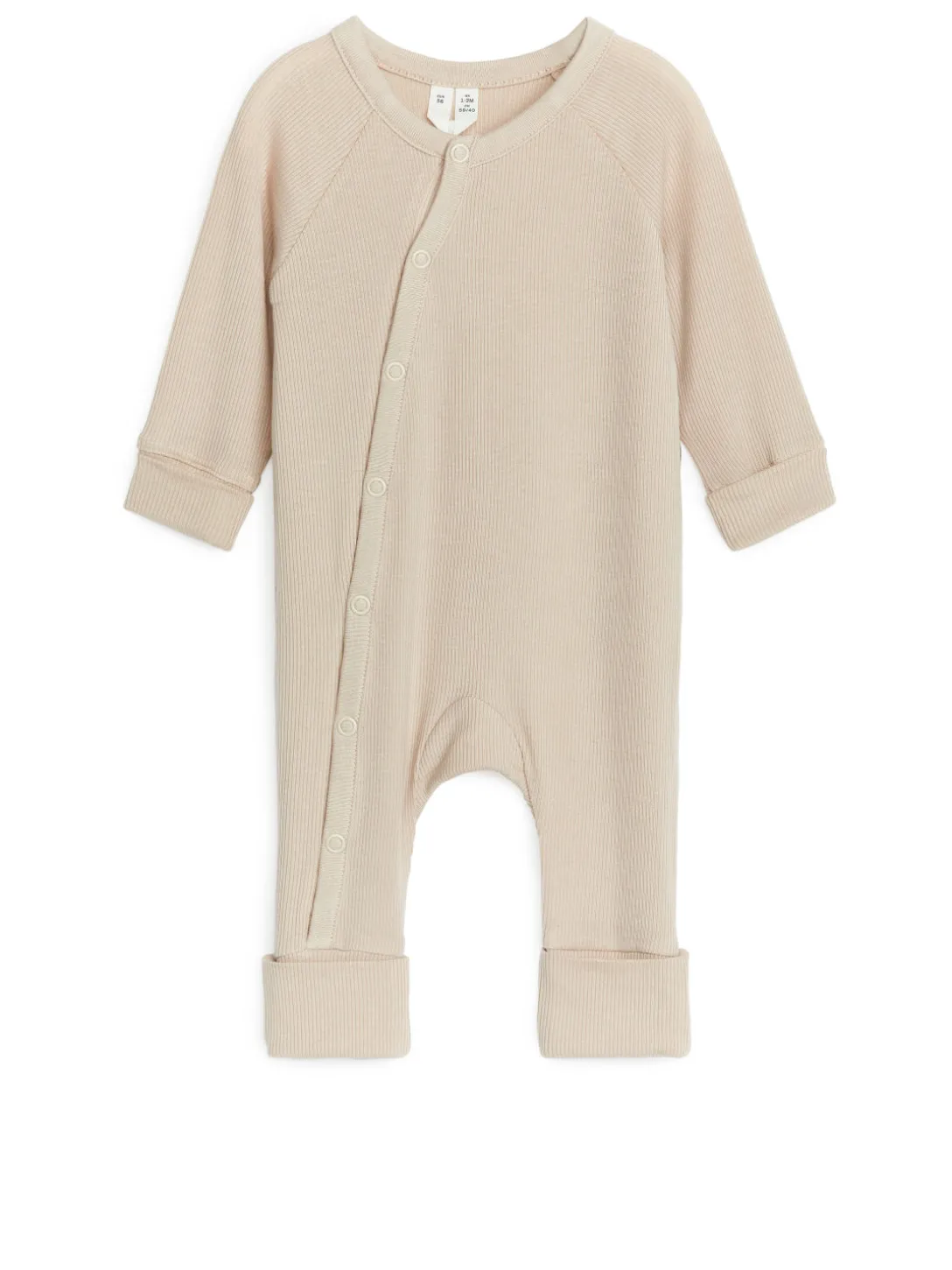 Ribbstickad Pyjamas För Nyfödd