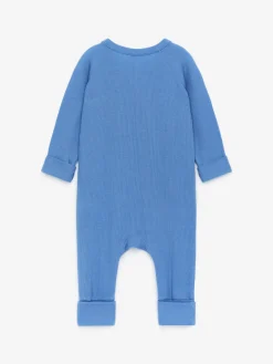 Ribbstickad Pyjamas För Nyfödd