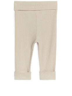 Ribbstickade Leggings För Nyfödd