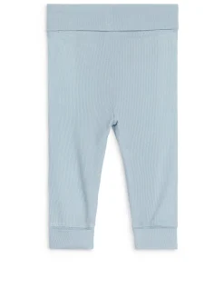 Ribbstickade Leggings För Nyfödd