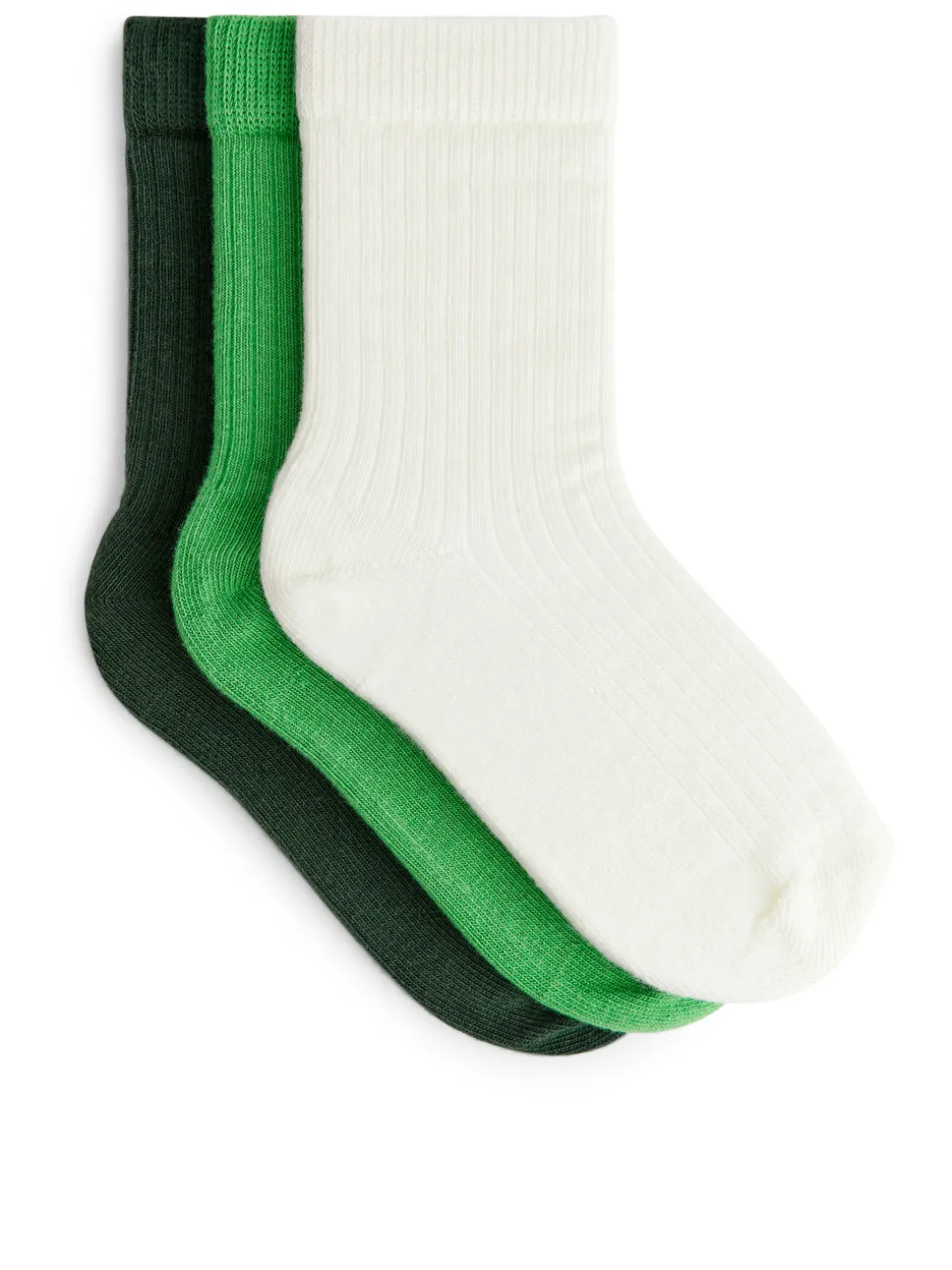 Ribbstickade Strumpor, 3-pack