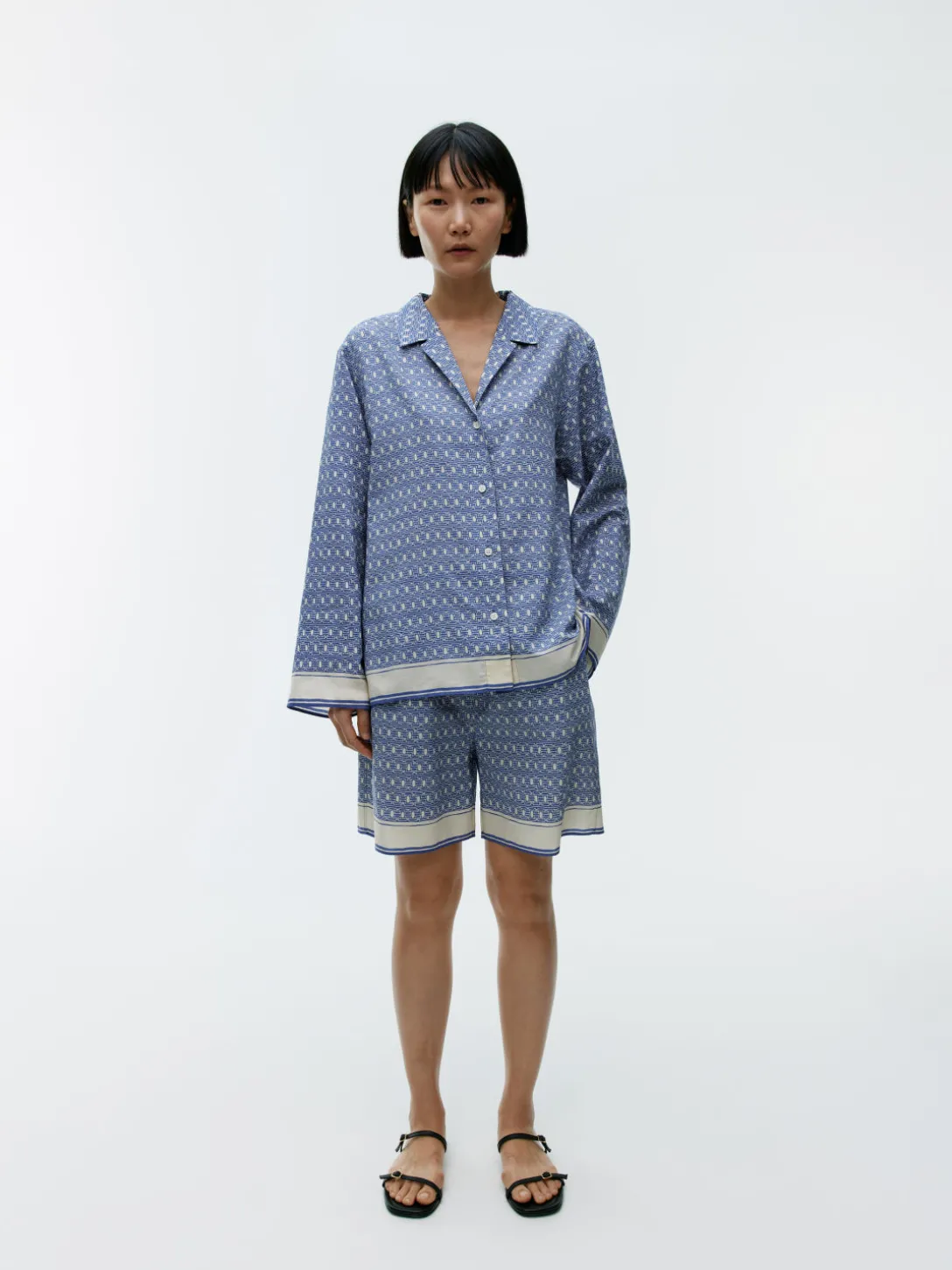 Shorts I En Lyocell- Och Bomullsblandning