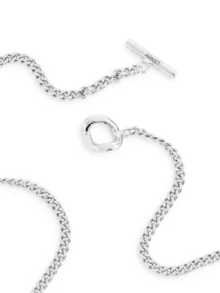 Silverpläterat Halsband Med Stavlås