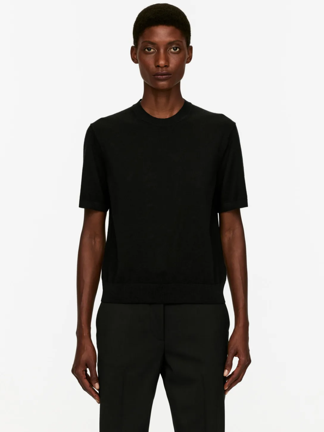 Stickad T-shirt I Merinoull