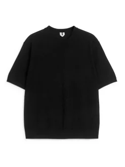 Stickad T-shirt I Merinoull