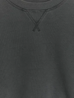 Sweatshirt I Bomull Med Lös Passform