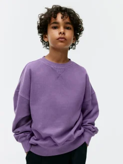 Sweatshirt I Bomull Med Lös Passform